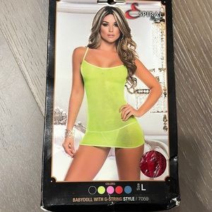 Espiral babydoll with g-string. Nwt. Size large. Red